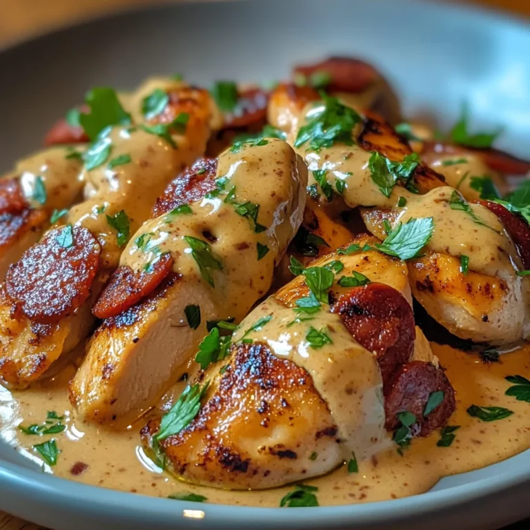 Aiguillettes de Poulet, Sauce Crémeuse au Chorizo