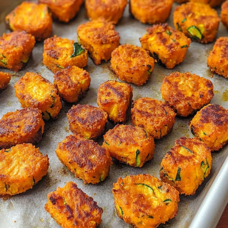 Baked Sweet Potato Zucchini Tots