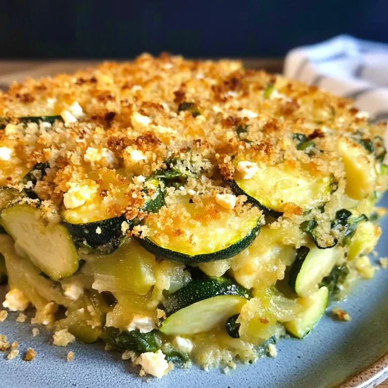 Baked Zucchini, Spinach, and Feta Casserole