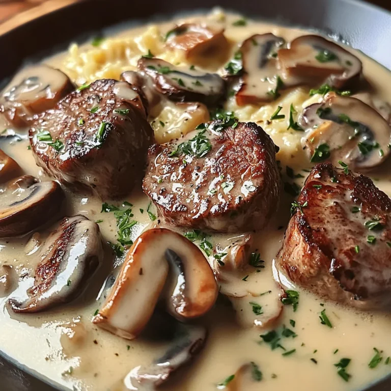 Blanquette de Filet Mignon de boeuf aux Champignons