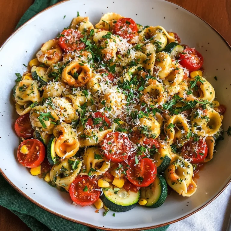 Cheese Tortellini with Summer Veggies