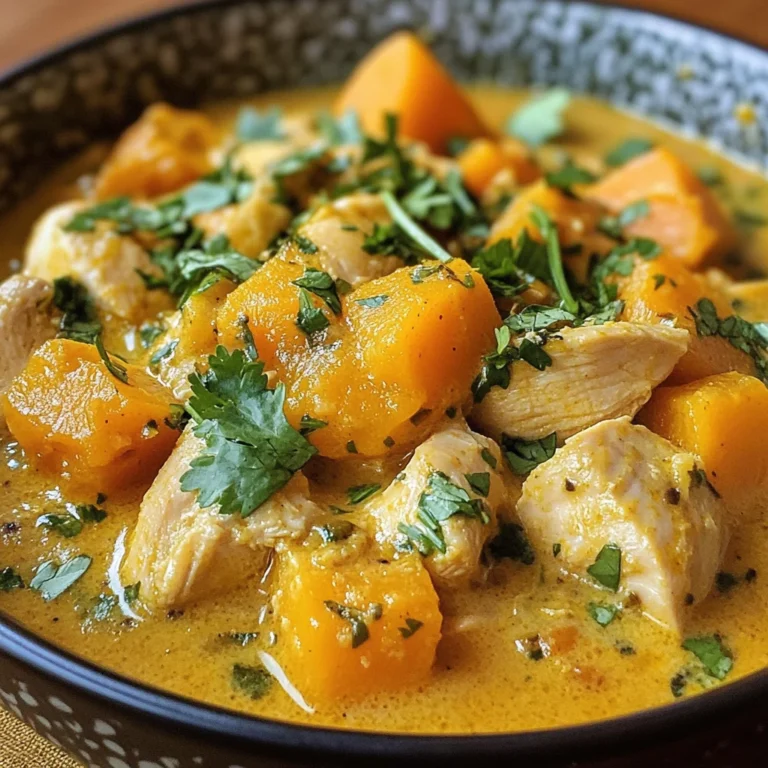 Curry onctueux de poulet et butternut