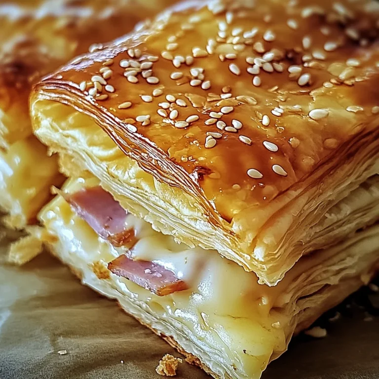 Feuilletés Croustillants au jambon de poulet et Fromage