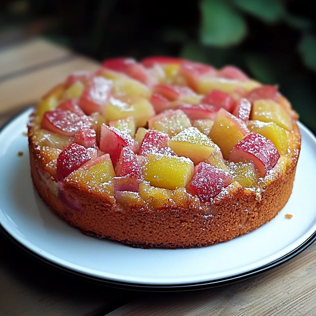 Gâteau à la rhubarbe