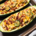 Jalapeno Popper Zucchini Boats
