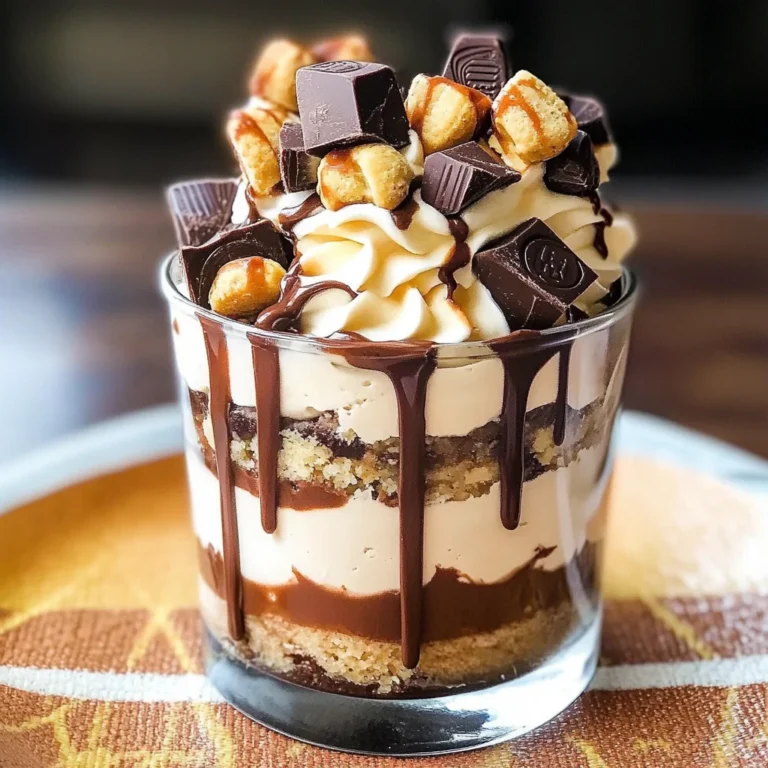Mini Reese's Chocolate Peanut Butter Cheesecake Trifles