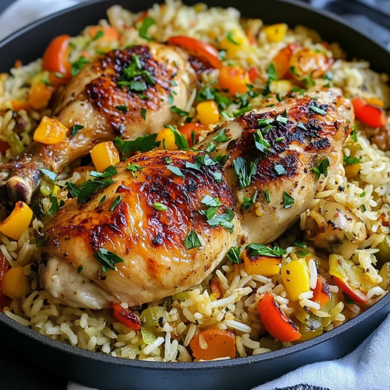 Riz au four poulet légumes