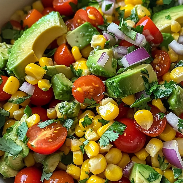 Salade de maïs et avocat