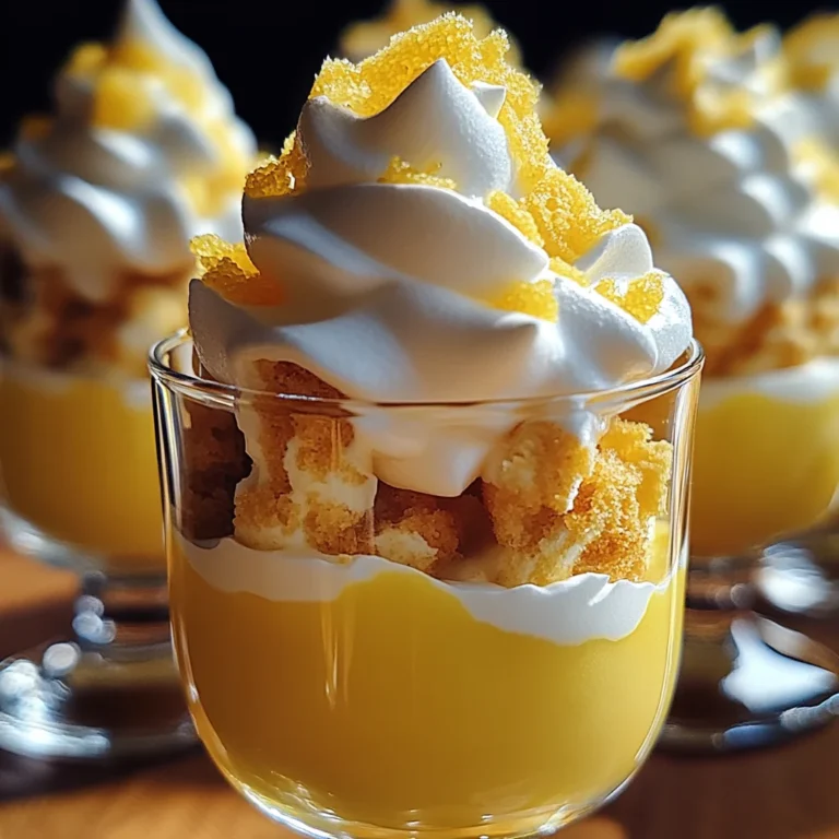 Verrines Citron & Meringue Croquante