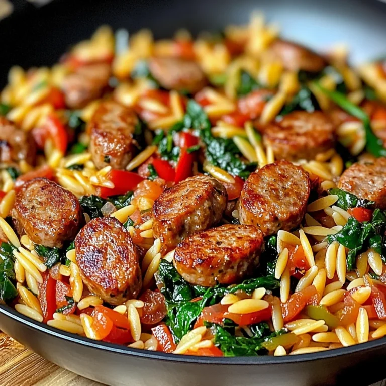 Poêlée Saucisse et Orzo