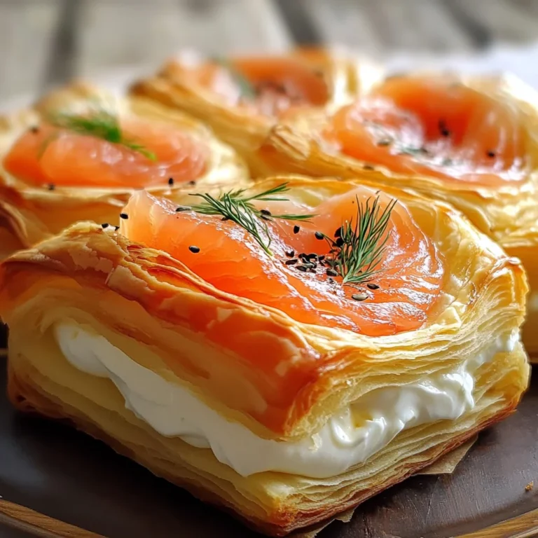 Roulés feuilletés saumon fromage