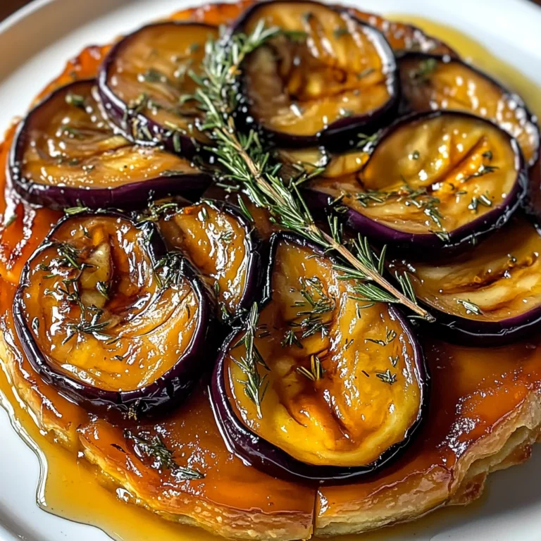 Tarte tatin aux aubergines
